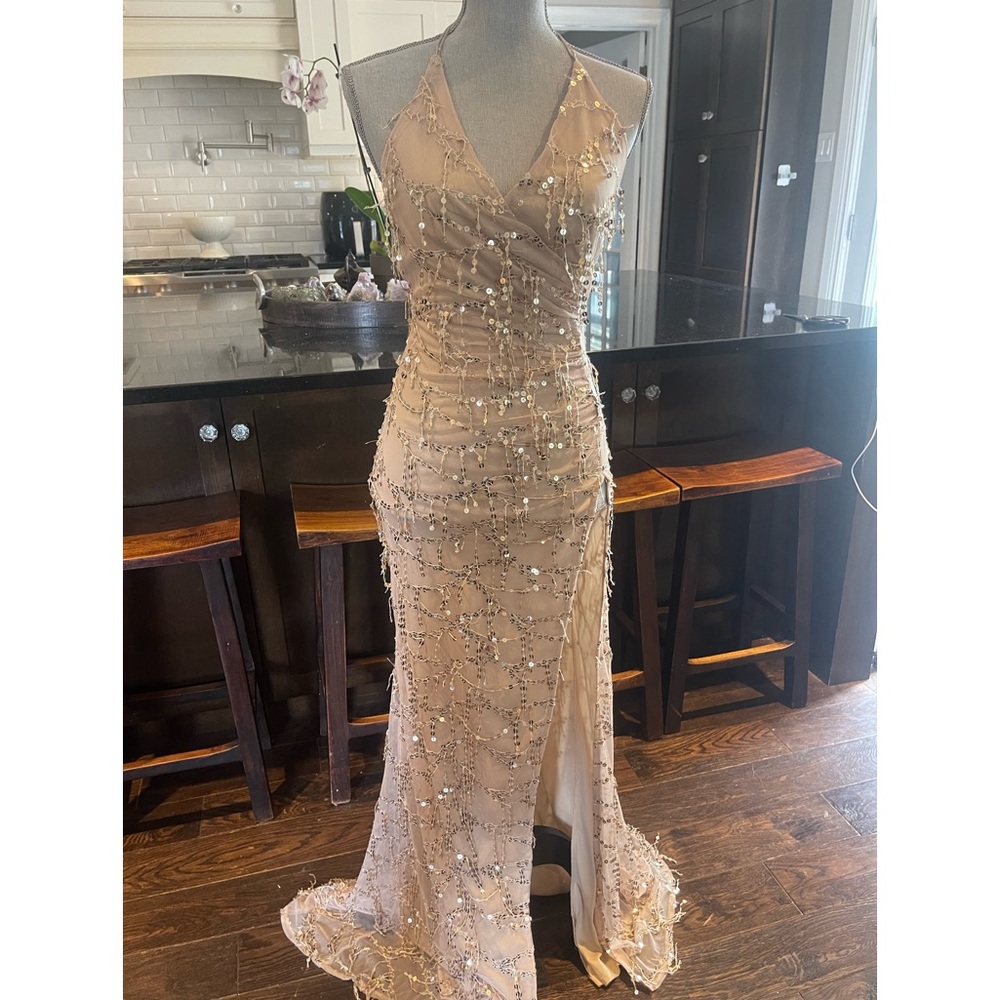 Beautiful evening dress with sequins